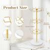 image:imageOAOLEER Bracelet Holder DisplayAcrylic Necklace Organizer 3Tier Rotating Bracelet Stand Gold Metal Jewelry Display for Vendor With 36 Hooks