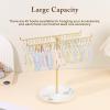 image:imageOAOLEER Bracelet Holder Organizer2 Tier Jewelry Stands and Displays with 40 Movable Hooks Gold Bracelet Stand Jewelry Rack for Necklaces Bangles