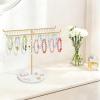 image:imageOAOLEER Bracelet Holder Organizer2 Tier Jewelry Stands and Displays with 40 Movable Hooks Gold Bracelet Stand Jewelry Rack for Necklaces Bangles