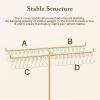 image:imageOAOLEER Bracelet Holder Organizer2 Tier Jewelry Stands and Displays with 40 Movable Hooks Gold Bracelet Stand Jewelry Rack for Necklaces Bangles