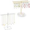 image:imageOAOLEER Acrylic Necklace OrganizerBracelet Holder Display Clear Necklace Holder Stand Jewelry Organizer Display Hanger Rack with Bilateral Hooks for Necklaces Pendant Bracelets Ring