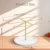 image:imageOAOLEER Scrunchies Holder Stand 3Tier Hair Ties Holder for Girls Women Metal Hair Accessories Organizer Storage for Bathroom Bedroom Organizer Gold