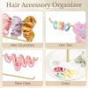 image:imageOAOLEER Scrunchies Holder Stand 3Tier Hair Ties Holder for Girls Women Metal Hair Accessories Organizer Storage for Bathroom Bedroom Organizer Gold