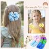 image:imageOAOLEER Hair Bows 80Pcs 3 Inch Grosgrain Ribbon Pinwheel Hair Clips for Girls Kids DIY Letter Printed Accessories30PCS 4Inch Pinwheel Hair Bows