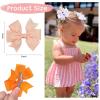 image:imageOAOLEER Hair Bows 80Pcs 3 Inch Grosgrain Ribbon Pinwheel Hair Clips for Girls Kids DIY Letter Printed Accessories3inch40pcs Bows