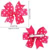 image:imageOAOLEER Hair Bows 80Pcs 3 Inch Grosgrain Ribbon Pinwheel Hair Clips for Girls Kids DIY Letter Printed Accessories40PCS Polka Dot Bows