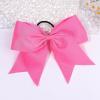 image:imageOAOLEER 32PCS 8 Large Cheer Hair Bows for Cheerleader Big Jumbo Black Cheering Hair Bows Ponytail Holder Elastic Band Handmade for Cheerleading College Sports BlackPink