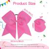 image:imageOAOLEER 32PCS 8 Large Cheer Hair Bows for Cheerleader Big Jumbo Black Cheering Hair Bows Ponytail Holder Elastic Band Handmade for Cheerleading College Sports BlackPink