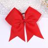 image:imageOAOLEER 32PCS 8 Large Cheer Hair Bows for Cheerleader Big Jumbo Black Cheering Hair Bows Ponytail Holder Elastic Band Handmade for Cheerleading College Sports BlackRed