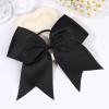 image:imageOAOLEER 32PCS 8 Large Cheer Hair Bows for Cheerleader Big Jumbo Black Cheering Hair Bows Ponytail Holder Elastic Band Handmade for Cheerleading College Sports BlackBlack