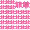 image:imageOAOLEER 32PCS 8 Large Cheer Hair Bows for Cheerleader Big Jumbo Black Cheering Hair Bows Ponytail Holder Elastic Band Handmade for Cheerleading College Sports BlackPink