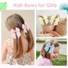 image:imageOAOLEER 6PCS Hair Bows for Girls Bow Hair Clips for Girls Ribbon With Alligator Clips Girl Hair Accessories for Kids Teen Back to School PinkBlueYellowPinkBlueYellow