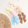 image:imageOAOLEER 6PCS Hair Bows for Girls Bow Hair Clips for Girls Ribbon With Alligator Clips Girl Hair Accessories for Kids Teen Back to School PinkBlueYellowBeige Series