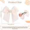 image:imageOAOLEER 6PCS Hair Bows for Girls Bow Hair Clips for Girls Ribbon With Alligator Clips Girl Hair Accessories for Kids Teen Back to School PinkBlueYellowBeige Series