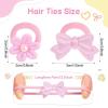 image:imageOAOLEER 48PCS Baby Hair Ties Toddler Hair Ties No Damage with Flower Soft Elastic Ponytail Holders Hair Accessories for Thick Hair Infants Baby Toddlers Little Girls 1 Inch
