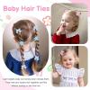 image:imageOAOLEER 48PCS Baby Hair Ties Toddler Hair Ties No Damage with Flower Soft Elastic Ponytail Holders Hair Accessories for Thick Hair Infants Baby Toddlers Little Girls 1 Inch
