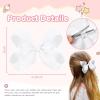 image:image2PCS Oaoleer Layered Grosgrain Ribbon Alligator Hair Clips 45inch Barrettes for Girls Infants Toddlers Kids and Teens WhiteWhite