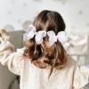 image:image2PCS Oaoleer Layered Grosgrain Ribbon Alligator Hair Clips 45inch Barrettes for Girls Infants Toddlers Kids and Teens WhiteWhite