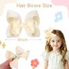 image:imageOAOLEER 50Pcs 45 Hair Bows for Girls Grosgrain Ribbon Hair Bows Clips Alligator Clips Barrettes Hair Accessories Back to School Party 45 inch 1 Count Pack of 506 inch