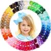 image:imageOAOLEER 50Pcs 45 Hair Bows for Girls Grosgrain Ribbon Hair Bows Clips Alligator Clips Barrettes Hair Accessories Back to School Party 45 inch 1 Count Pack of 506 inch