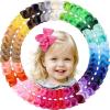 image:imageOAOLEER 50Pcs 45 Hair Bows for Girls Grosgrain Ribbon Hair Bows Clips Alligator Clips Barrettes Hair Accessories Back to School Party 45 inch 1 Count Pack of 5045 inch