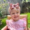 image:imageOAOLEER 3PCS Baby Girls Bows Headbands Nylon Hairbands Ribbon Bow Elastic Hair Accessories for Newborns Infants Toddlers and Kids PinkPink