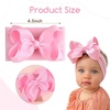 image:imageOAOLEER 3PCS Baby Girls Bows Headbands Nylon Hairbands Ribbon Bow Elastic Hair Accessories for Newborns Infants Toddlers and Kids PinkPink