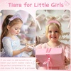 image:imageOAOLEER 4 PCS Princess Crown Headbands for Girls Heart Head BandsRhinestone Tulle Hairbands for Girls Toddler Tiara Crown Hair Accessories for Birthday Party Proms
