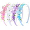 image:imageOAOLEER 4PCS Headband for Girls Heart Head BandsFlower Headbands Floral Hair Bands Non Slip Hoops Accessories for Girls Toddlers Kids Teens ChildrenButterfly Headbands 1 Count Pack of 4