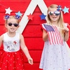 image:imageOAOLEER 4th of July American Flag Hair Bow Clips Blue White Red Grosgrain Ribbon Alligator Bow Kids Girls Women Hair Accessories For Party Supplies Red White BlueBlue White RedB