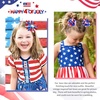 image:imageOAOLEER 4th of July American Flag Hair Bow Clips Blue White Red Grosgrain Ribbon Alligator Bow Kids Girls Women Hair Accessories For Party Supplies Red White BlueBlue White RedB