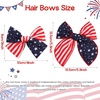 image:imageOAOLEER 4th of July American Flag Hair Bow Clips Blue White Red Grosgrain Ribbon Alligator Bow Kids Girls Women Hair Accessories For Party Supplies Red White BlueRed White Blue