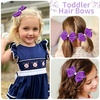 image:imageOAOLEER 5 2PCS Hair Bows for Girls Purple Grosgrain Ribbon Bows Hair Alligator Clips Hair Accessories for Girls Infants Toddlers Kids Teens Children PurplePurple
