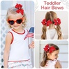 image:imageOAOLEER 5 2PCS Hair Bows for Girls Purple Grosgrain Ribbon Bows Hair Alligator Clips Hair Accessories for Girls Infants Toddlers Kids Teens Children PurpleRed