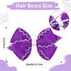 image:imageOAOLEER 5 2PCS Hair Bows for Girls Purple Grosgrain Ribbon Bows Hair Alligator Clips Hair Accessories for Girls Infants Toddlers Kids Teens Children PurplePurple