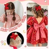 image:imageOaoleer 2 PCS Hair Bows for Girls Red Grosgrain Ribbon Bow Alligator Clip Hair Accessories for Girls Infants Toddlers Kids Teens Children RedRed