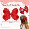 image:imageOaoleer 2 PCS Hair Bows for Girls Red Grosgrain Ribbon Bow Alligator Clip Hair Accessories for Girls Infants Toddlers Kids Teens Children RedRed