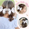 image:imageOaoleer 2 PCS Hair Bows for Girls Red Grosgrain Ribbon Bow Alligator Clip Hair Accessories for Girls Infants Toddlers Kids Teens Children RedWhite