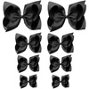 image:imageOaoleer 8PCS Hair Bows for Girls Green Grosgrain Ribbon Boutique Bow Alligator Clips Hair Accessories for Toddlers Little Girls Kids 8inch 6inch 45inch 3inch in PairBlack
