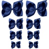 image:imageOaoleer 8PCS Hair Bows for Girls Green Grosgrain Ribbon Boutique Bow Alligator Clips Hair Accessories for Toddlers Little Girls Kids 8inch 6inch 45inch 3inch in PairNavy Blue