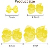 image:imageOaoleer 8PCS Hair Bows for Girls Green Grosgrain Ribbon Boutique Bow Alligator Clips Hair Accessories for Toddlers Little Girls Kids 8inch 6inch 45inch 3inch in PairYellow