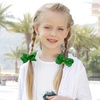image:imageOaoleer 8PCS Hair Bows for Girls Green Grosgrain Ribbon Boutique Bow Alligator Clips Hair Accessories for Toddlers Little Girls Kids 8inch 6inch 45inch 3inch in PairGreen