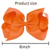 image:imageOaoleer 8PCS Hair Bows for Girls Green Grosgrain Ribbon Boutique Bow Alligator Clips Hair Accessories for Toddlers Little Girls Kids 8inch 6inch 45inch 3inch in PairOrange