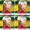 image:imageOaoleer 8PCS Hair Bows for Girls Green Grosgrain Ribbon Boutique Bow Alligator Clips Hair Accessories for Toddlers Little Girls Kids 8inch 6inch 45inch 3inch in PairWhite