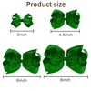 image:imageOaoleer 8PCS Hair Bows for Girls Green Grosgrain Ribbon Boutique Bow Alligator Clips Hair Accessories for Toddlers Little Girls Kids 8inch 6inch 45inch 3inch in PairGreen