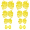 image:imageOaoleer 8PCS Hair Bows for Girls Green Grosgrain Ribbon Boutique Bow Alligator Clips Hair Accessories for Toddlers Little Girls Kids 8inch 6inch 45inch 3inch in PairYellow