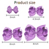 image:imageOaoleer 8PCS Hair Bows for Girls Green Grosgrain Ribbon Boutique Bow Alligator Clips Hair Accessories for Toddlers Little Girls Kids 8inch 6inch 45inch 3inch in PairPurple