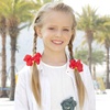 image:imageOaoleer 8PCS Hair Bows for Girls Green Grosgrain Ribbon Boutique Bow Alligator Clips Hair Accessories for Toddlers Little Girls Kids 8inch 6inch 45inch 3inch in PairRed