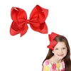 image:imageOaoleer 8PCS Hair Bows for Girls Green Grosgrain Ribbon Boutique Bow Alligator Clips Hair Accessories for Toddlers Little Girls Kids 8inch 6inch 45inch 3inch in PairRed