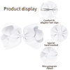 image:imageOaoleer 8PCS Hair Bows for Girls Green Grosgrain Ribbon Boutique Bow Alligator Clips Hair Accessories for Toddlers Little Girls Kids 8inch 6inch 45inch 3inch in PairWhite
